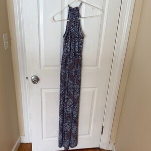 Charlotte Russe Blue and White Maxi Dress